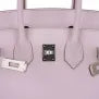 Birkin 25 Bag Sellier Mauve Pale Epsom Leather with Palladium Hardware
