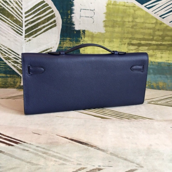 In Stock! Kelly Cut 31 Clutch – Royal Blue Epsom Leather, Premium Craftsmanship, Chic Evening Bag