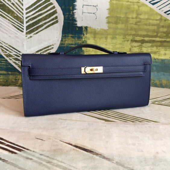 In Stock! Kelly Cut 31 Clutch – Royal Blue Epsom Leather, Premium Craftsmanship, Chic Evening Bag