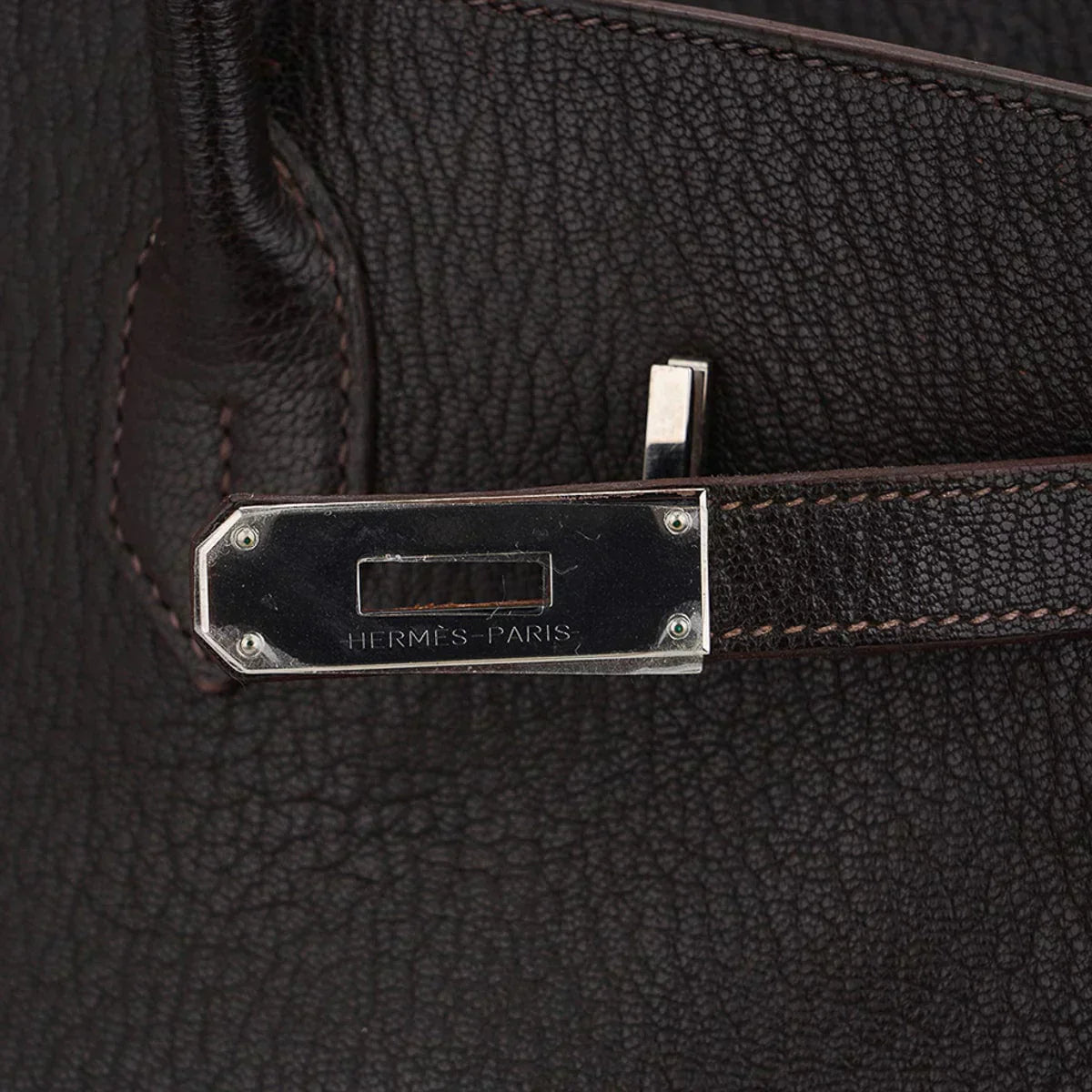 Birkin 35 Bag Cocoan Brown Chevre Leather with Palladium Hardware
