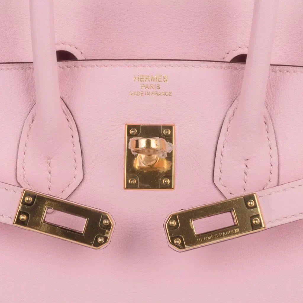 Birkin 25 Bag Rose Sakura Swift Gold Hardware Rare