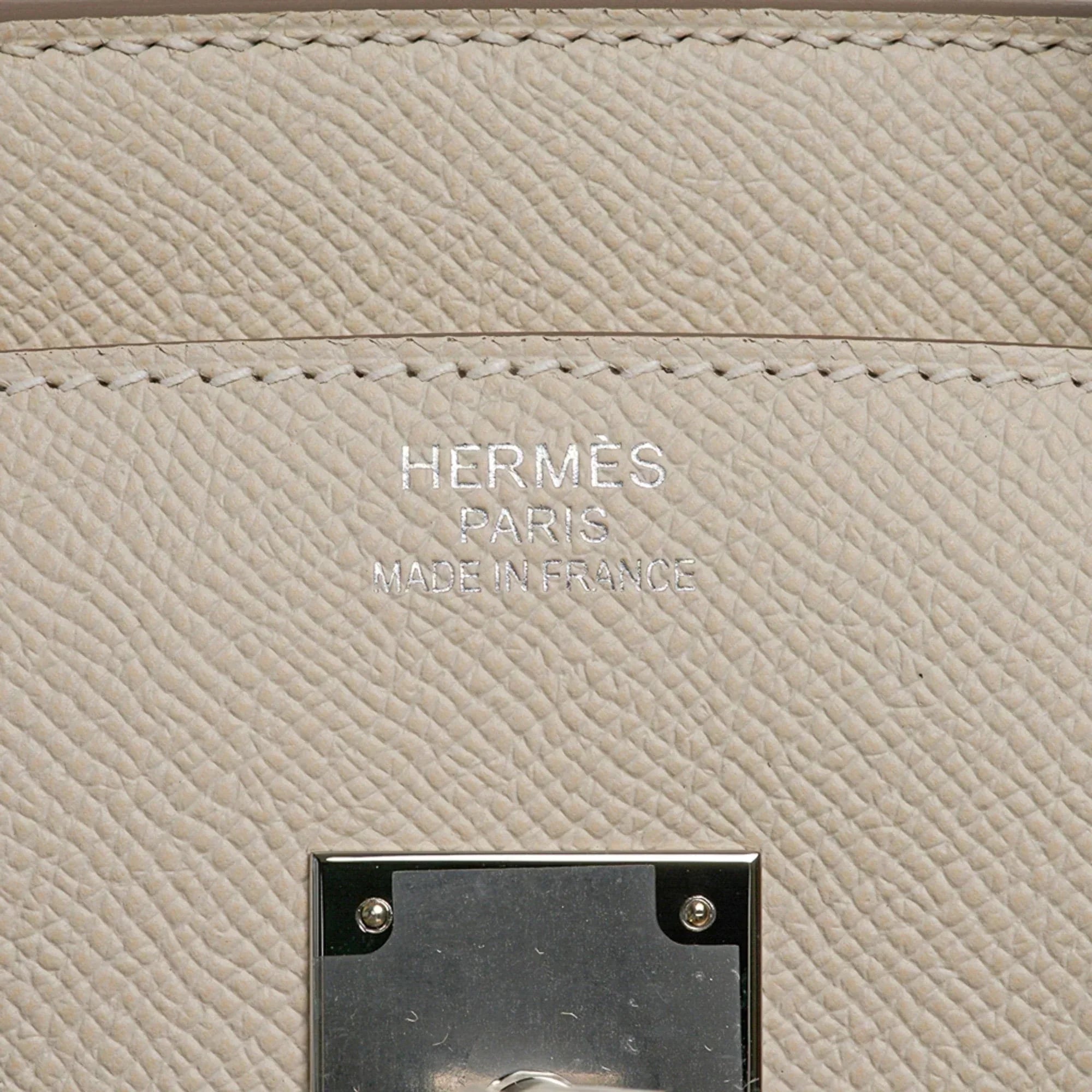 Birkin 35 Bag Craie Epsom Palladium Hardware