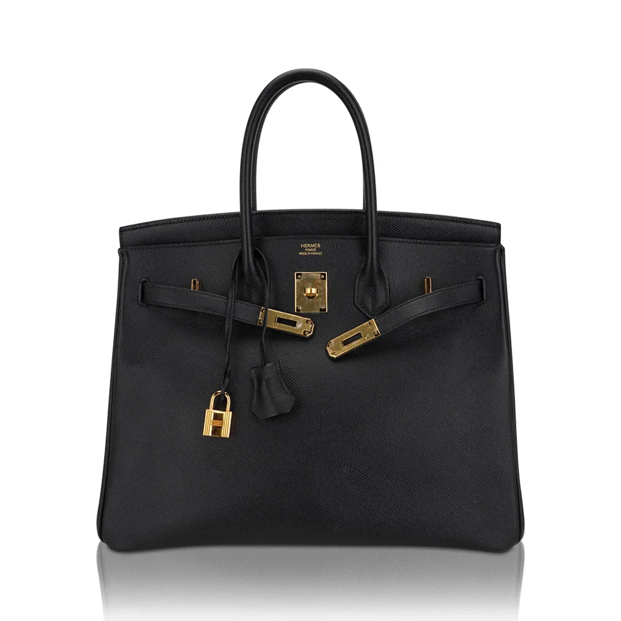 Birkin 35 Bag Black Epsom Leather with Gold Hardware