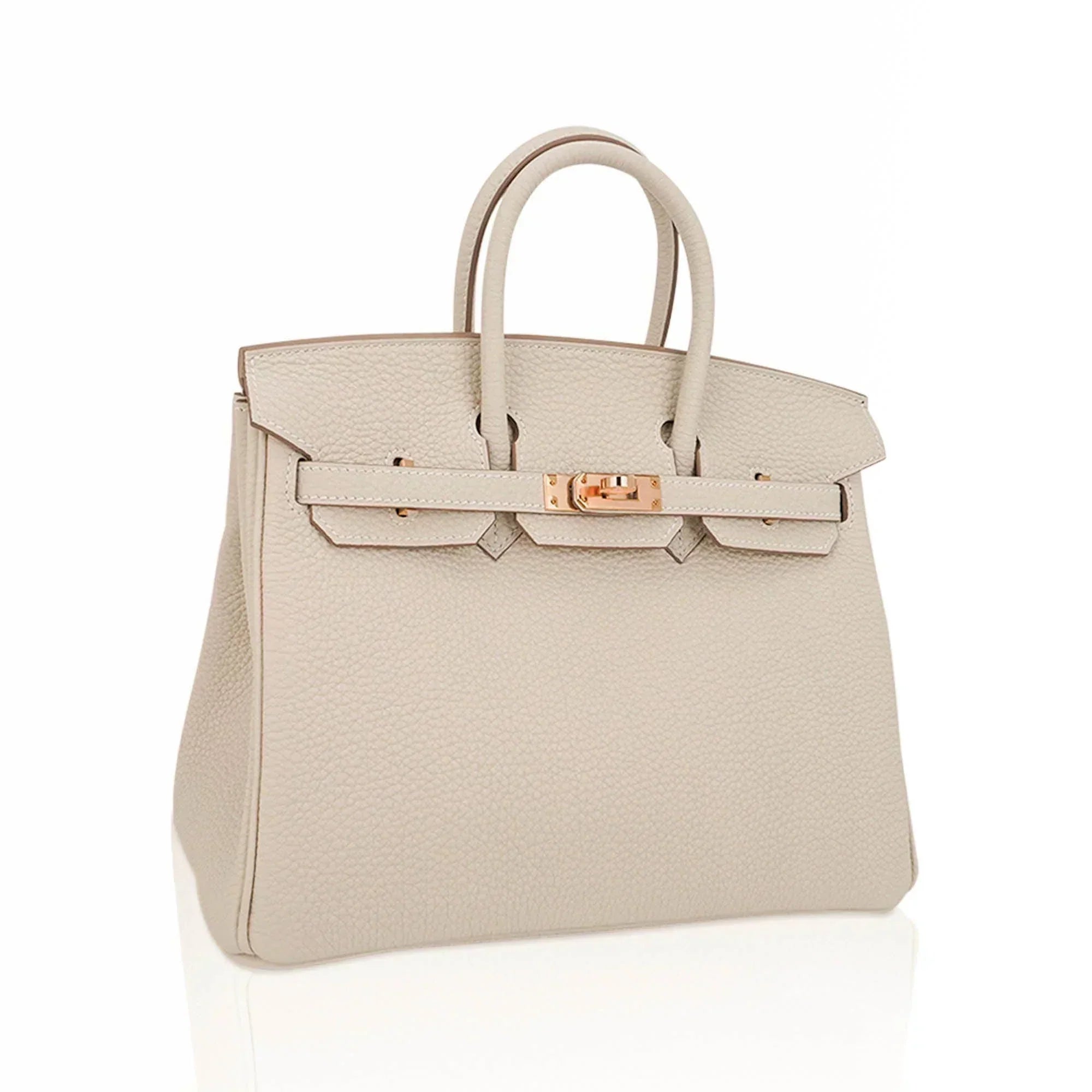 Birkin 25 Bag Craie Togo Leather with Rose Gold Hardware