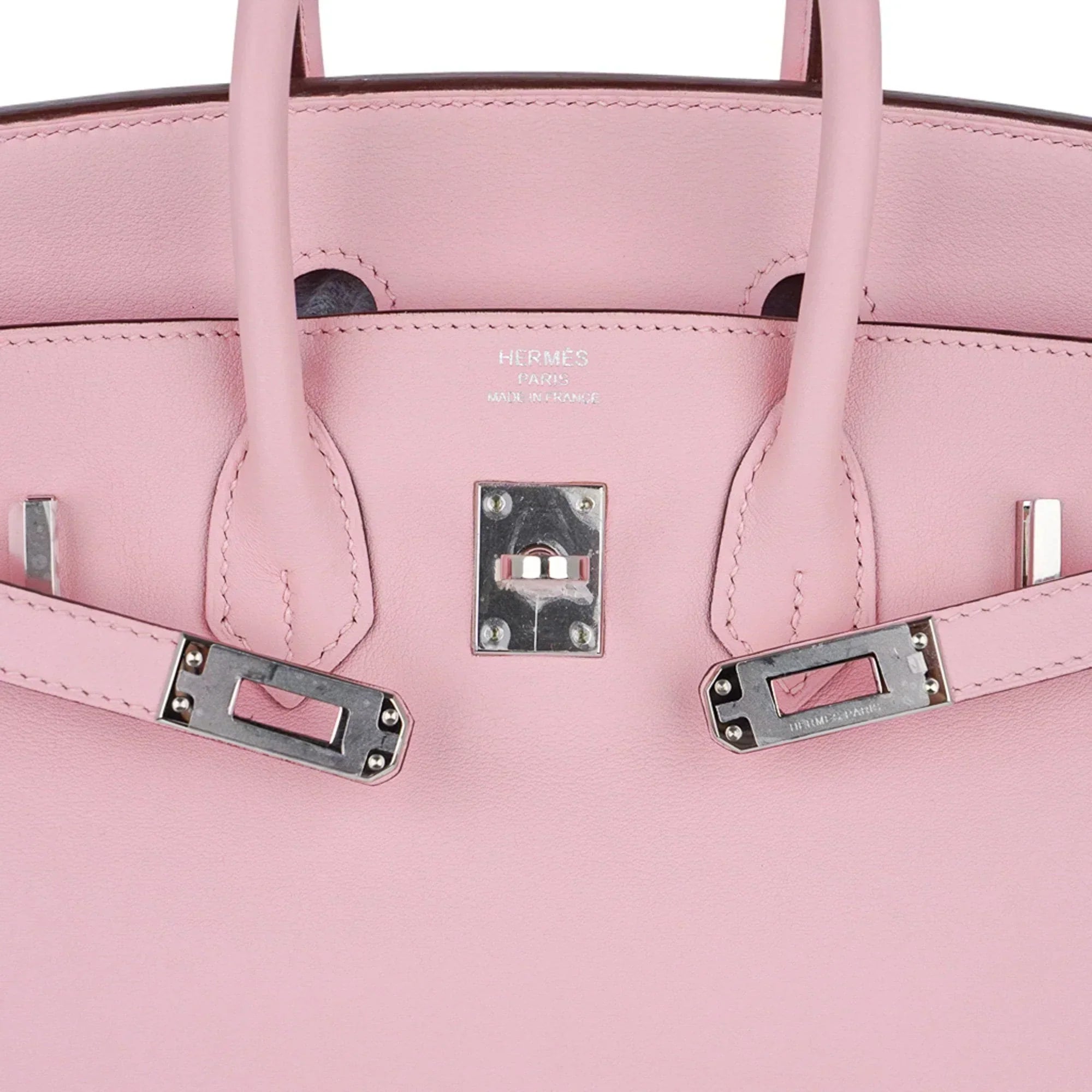 Birkin 25 Bag Rose Sakura Palladium Hardware Rare