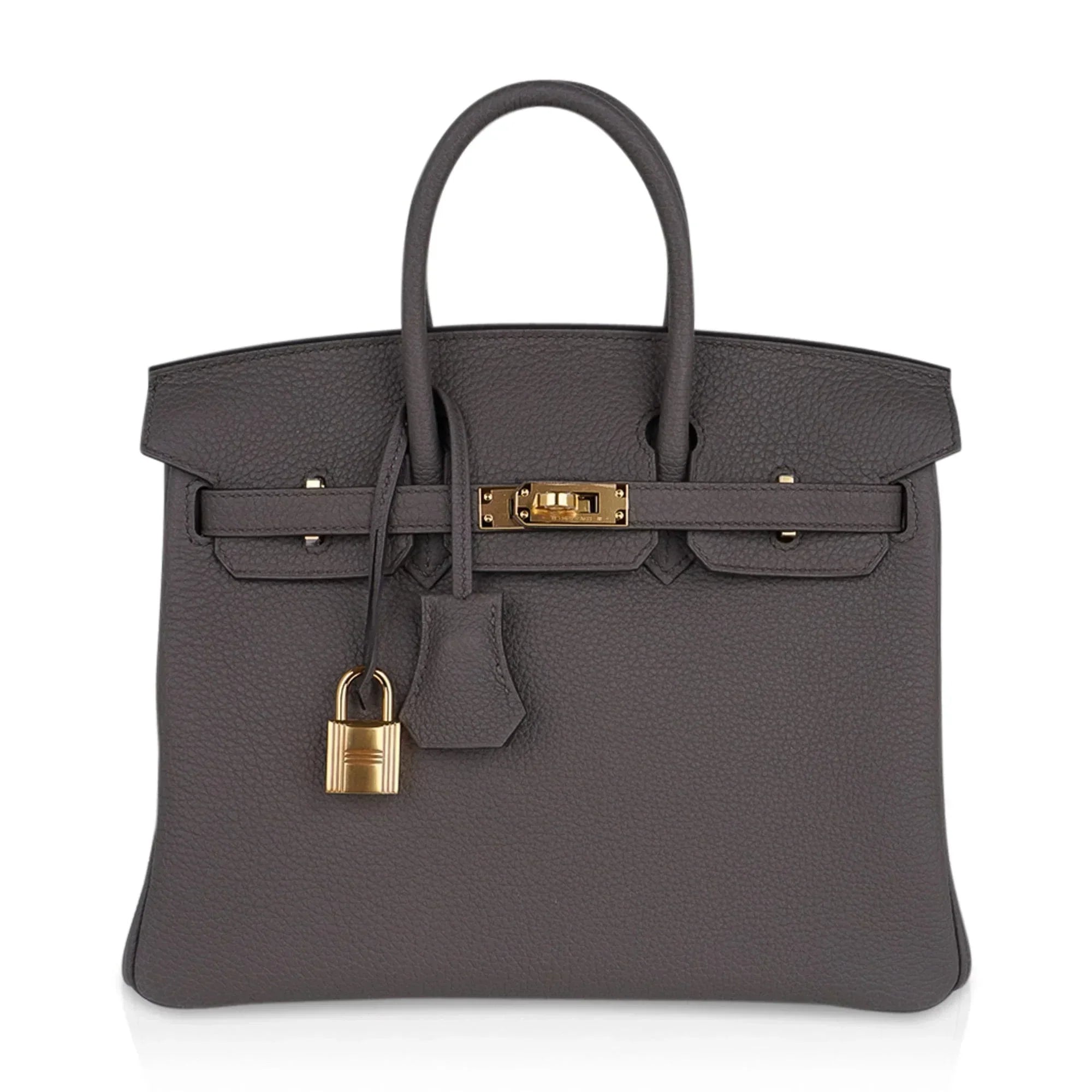 Birkin 25 Bag Etain Gold Hardware Togo Leather New w/Box