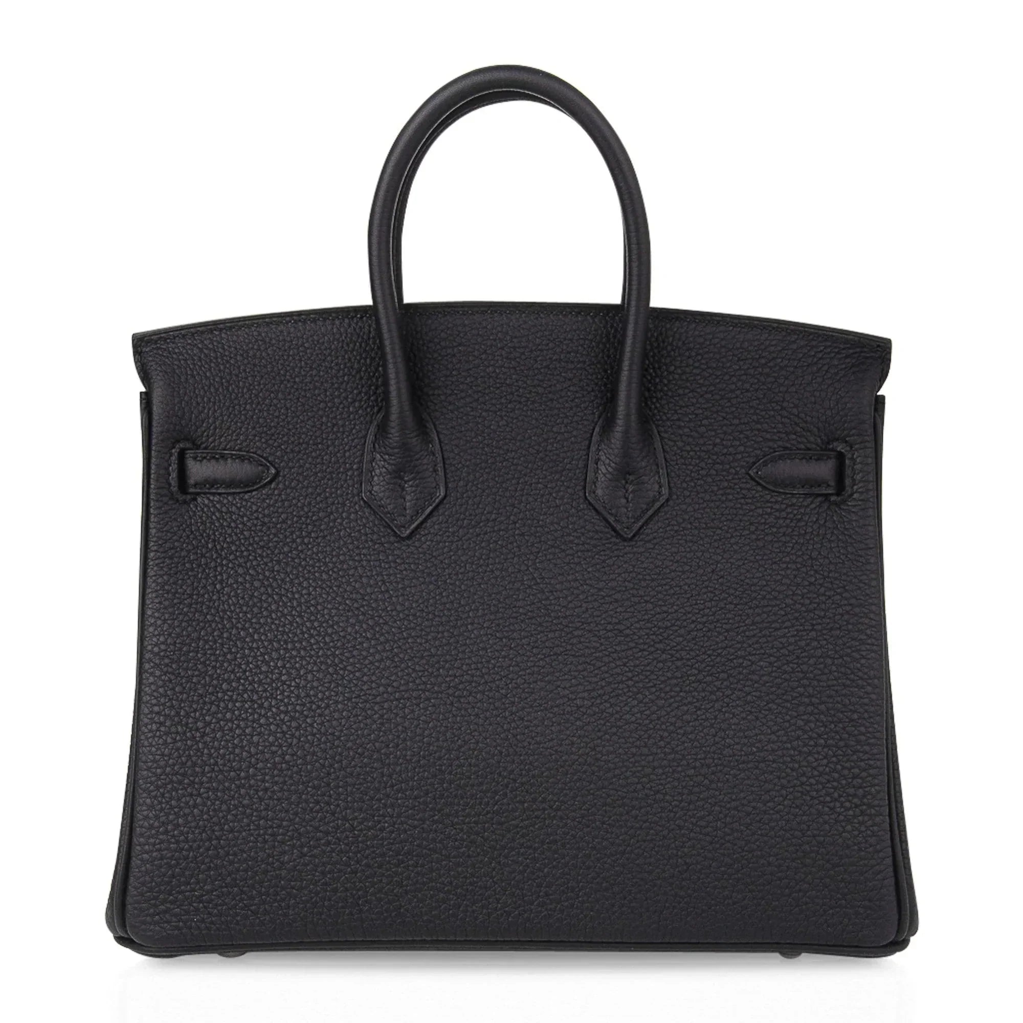 Birkin 25 Bag Black Palladium Hardware Togo Leather